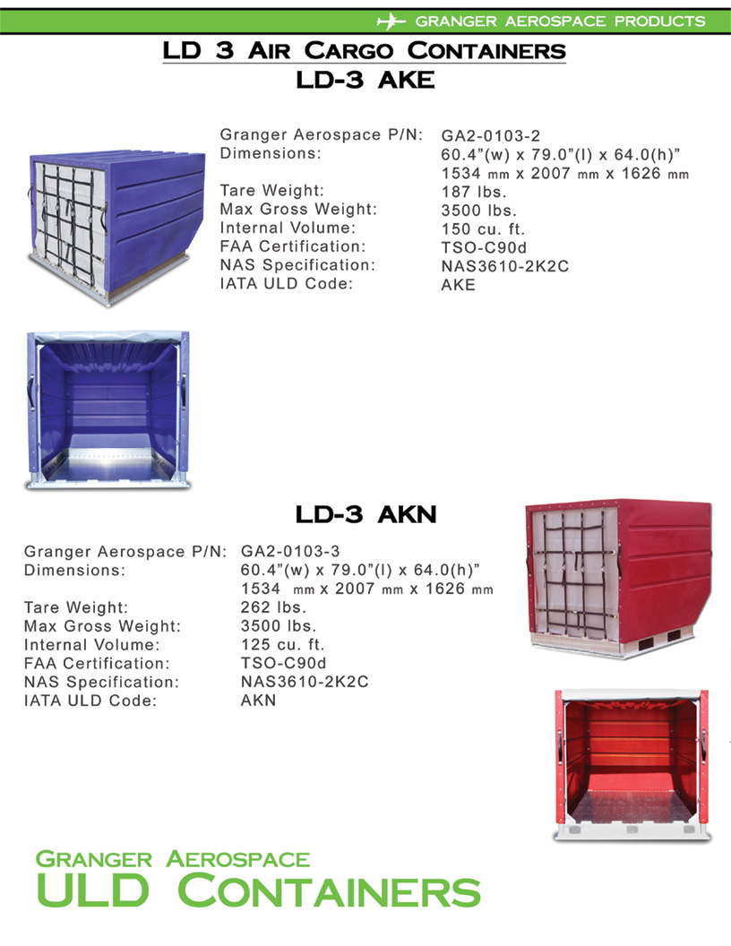 LD 3 Specifications, Dimensions, LD 3 Air Cargo Container Dimensions, AKE Dimensions, AKF dimensions