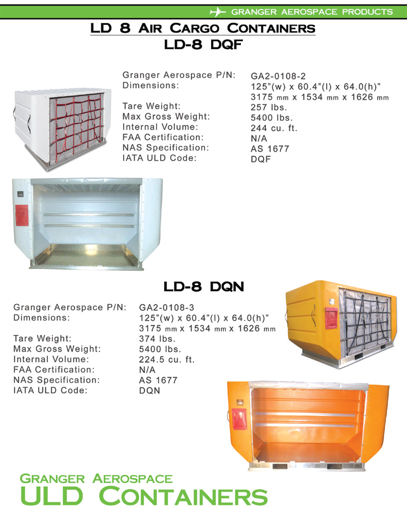 LD 8 Specifications, Dimensions, LD 8 Air Cargo Container Dimensions, DQF Dimensions, DQN dimensions